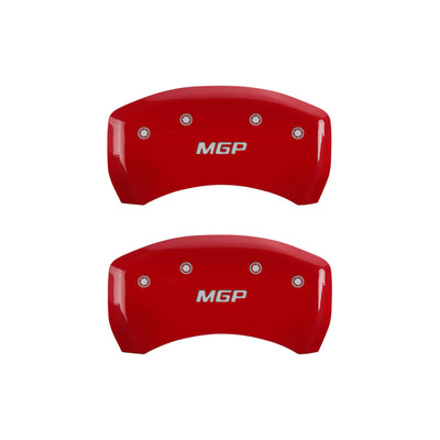 MGP 4 Caliper Covers Engraved Front & Rear MGP Red Finish Silver Char 2013 Mercedes-Benz SL550