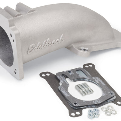 Edelbrock Ultra Low Profile Intake Elbow 90mm Throttle Body to Square-Bore Flange As-Cast Finish