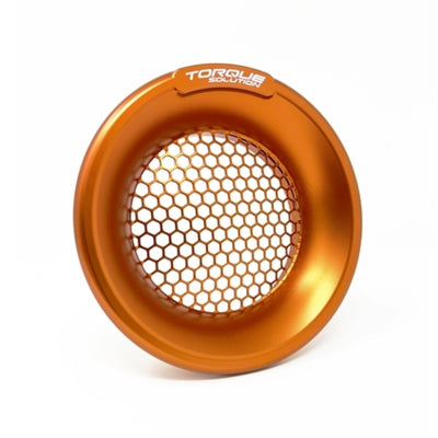 Torque Solution Billet Turbo Velocity Stack Shield For 4in Inlet - Orange