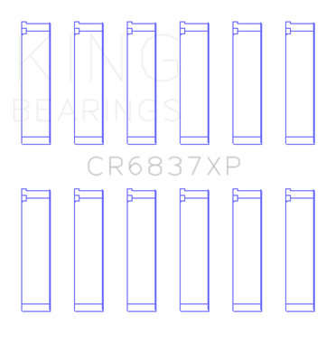 King Engine Bearings Honda J30/J35 Connecting Rod Bearing Set (Set of 6)