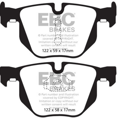 EBC 10-14 BMW X5 3.0 Turbo (35) Greenstuff Rear Brake Pads