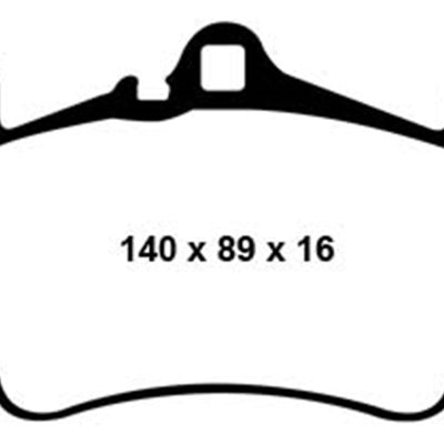 EBC 03-05 Porsche 911 (996) (Cast Iron Rotor only) 3.6 Carrera 4S Yellowstuff Front Brake Pads