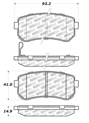 StopTech 10-13 Kia Forte Koup Street Select Rear Brake Pads