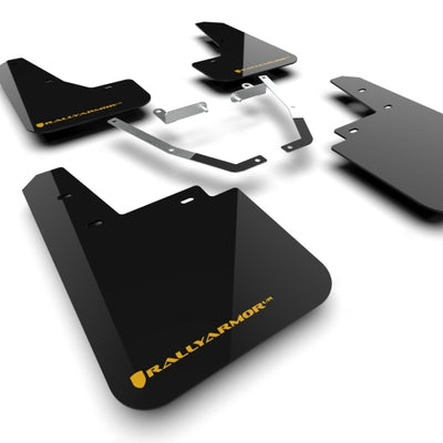 Rally Armor 24-25 Subaru Crosstrek (Wilderness Only) Black UR Mudflap W/Wild-Orange Logo No Drill Re