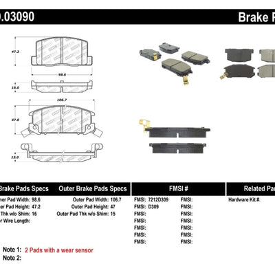 StopTech Performance Brake Pads