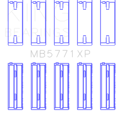 King Engine Bearings Hyundai G4KF Crankshaft Main Bearing Set