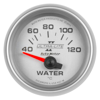 Autometer Ultra-Lite II Gauge Water Temp 2 1/16in 40-120c Electric Ultra-Lite II