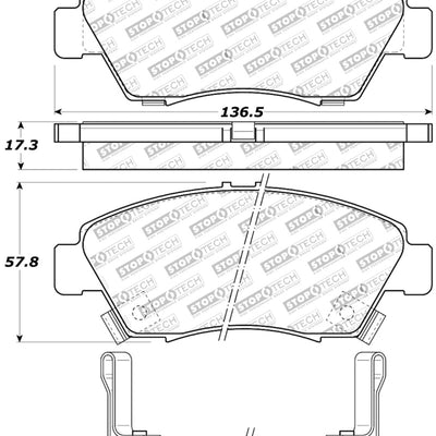 StopTech Street Touring 02-06 Acura RSX Type S / 93-95 Civic Coupe / 04-05 Civic Si