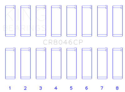 King Engine Bearings Porsche M 48.00 / M 48.50 (Size STD) Rod Bearing Set
