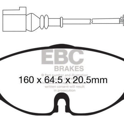 EBC 14+ Audi A3 1.8 Turbo Yellowstuff Front Brake Pads