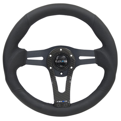 NRG Reinforced Steering Wheel (320mm) w/Carbon Center Spoke