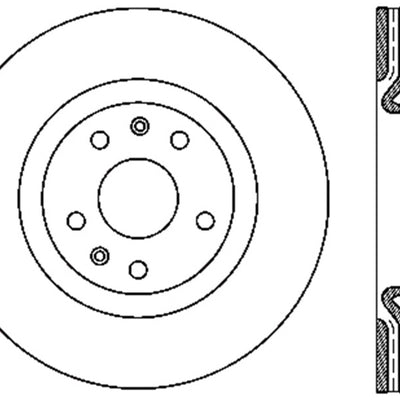 StopTech 10 Hyundai Genesis Coupe w/ Factory Brembo Slotted & Drilled Right Front Rotor