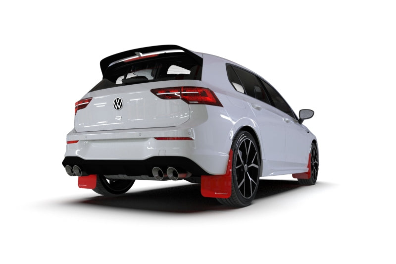 Rally Armor 22-25 VW MK8 Golf GTI/R Red UR Mud Flap w/White Logo