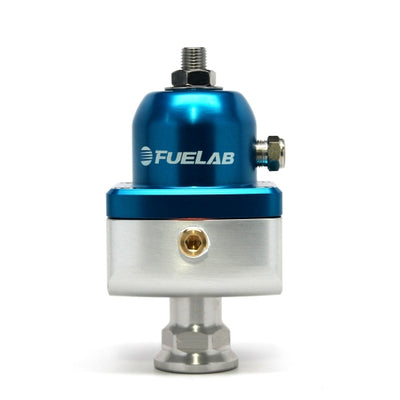 Fuelab 555 High Pressure Adjustable FPR Blocking 25-65 PSI (1) -8AN In (2) -8AN Out - Blue