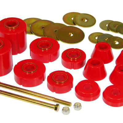 Prothane 67-72 GM Body Mount 12 Bushing Kit - Red