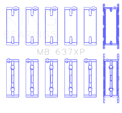 King Engine Bearings BMW S85B50A Crankshaft Main Bearings - Size STD