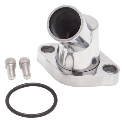 Edelbrock Waterneck SBC/BBC 45-Degree Two-Piece Cast Swivel Polished
