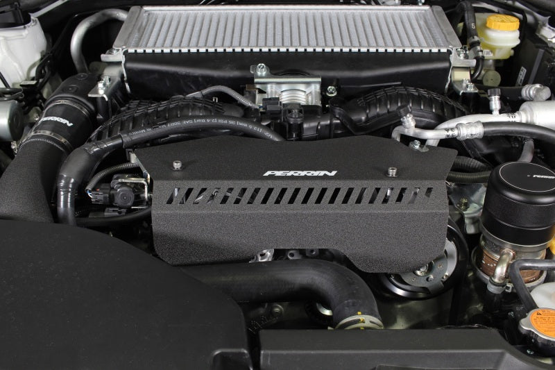 PERRIN 22-25 Subaru WRX Pulley Cover - Black (TALL - For Use w/o PERRIN AOS)