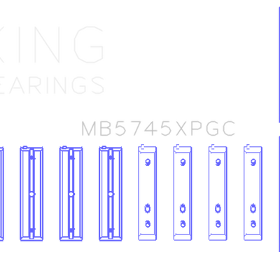 King Engine Bearings Subaru FA20/Toyota 4U-GSE pMaxKote Performance Main Bearing Set - Size STD
