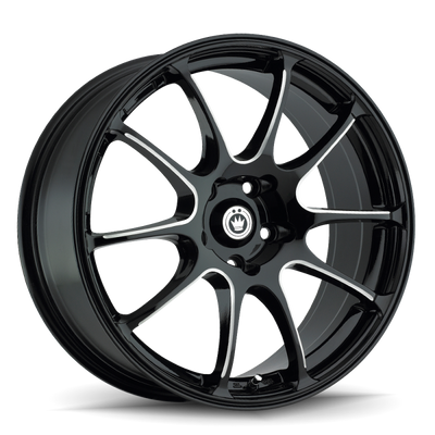 Konig Illusion 15x6.5 4x100 ET38 Black/Ball Cut Machine