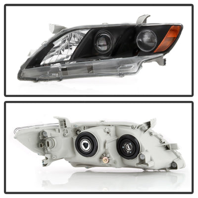 xTune 07-09 Toyota Camry Halogen OEM Headlights - Black (HD-JH-TCAM08-AM-BK)