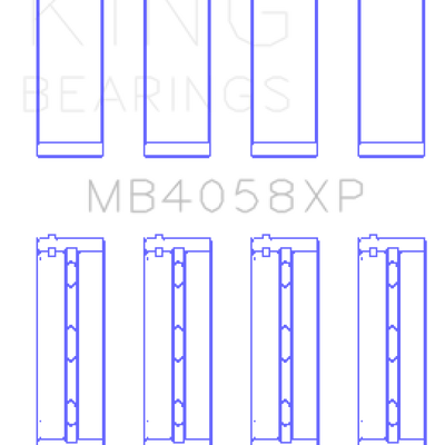 King Engine Bearings Nissan VQ35DE Performance Main Bearing Set - Size STDX