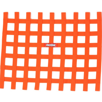 RaceQuip Orange Ribbon Window Net