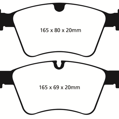 EBC 08-10 Mercedes-Benz GL320 3.0 TD (373mm Front Rotors) Redstuff Front Brake Pads