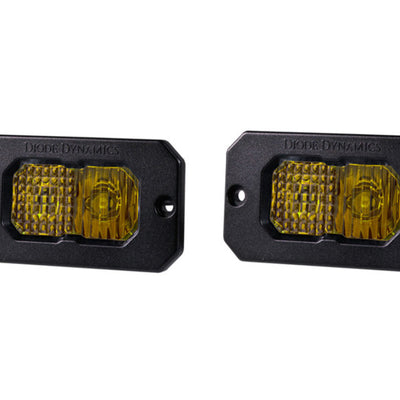 Diode Dynamics Stage Series 2in LED Pod Sport - Yellow Combo Flush ABL (Pair)