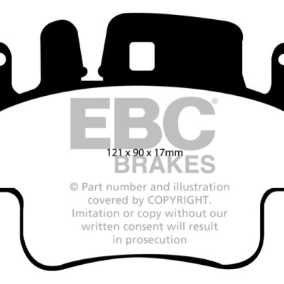 EBC 98-05 Porsche 911 996 3.4 Carrera 2 (Iron Rotor) Redstuff Frt Brake Pad (Check EBC Fit Guide)