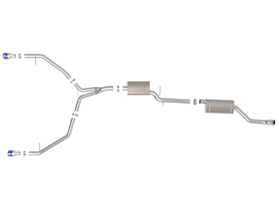 aFe MACH Force-Xp 13-16 Audi Allroad L4 SS Cat-Back Exhaust w/ Blue Flame Tips