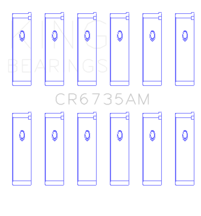 King Engine Bearings Mitsubishi 6G74 3000GT/Dodge Stealth (Size 0.25) Performance Rod Bearing Set