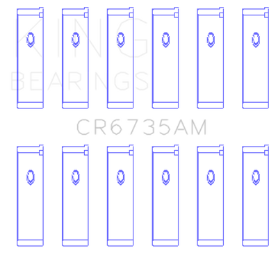 King Engine Bearings Mitsubishi 6G74 3000GT/Dodge Stealth (Size 0.5) Performance Rod Bearing Set