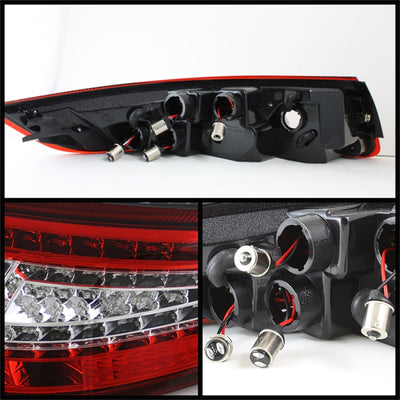 xTune Porsche 911 997 05-08 LED Tail Lights Red Clear ALT-ON-P99705-LED-RC
