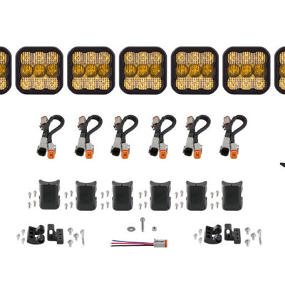 Diode Dynamics SS5 Sport Universal CrossLink 7-Pod Lightbar - Yellow Combo