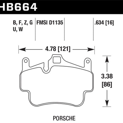 Hawk 05-08 Porsche 911 Carrera Front & Rear / 08 Boxster / 07-08 Cayman Front HPS Street Brake Pads