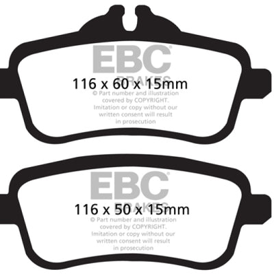 EBC 13-16 Mercedes-Benz GL63 AMG 5.5 Twin Turbo Bluestuff Rear Brake Pads