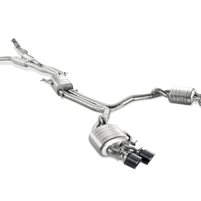 Akrapovic 13-17 Audi S6 Avant/Limousine (C7) Evolution Line Cat Back (Titanium) w/ Carbon Tips