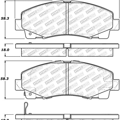 StopTech Street Select Brake Pads - Rear