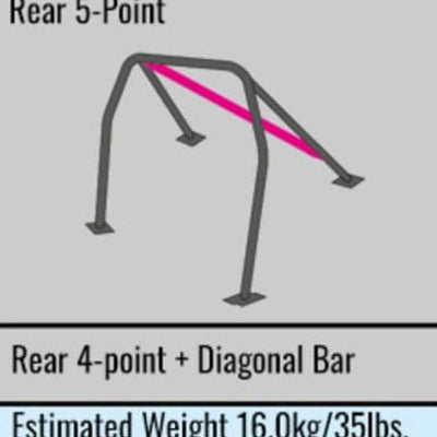 Cusco Safety 21 5PT 2-Passenger Black Steel Roll Cage 18+ Honda Civic Type-R/17+ 5-Door Hatch (LHD)