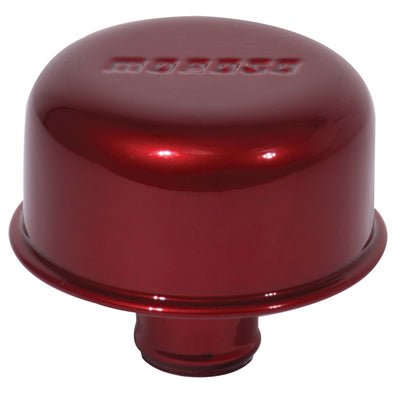 Moroso Valve Cover Breather - 1.22in Diameter - One Piece Push-In Type - Red Powder Coat