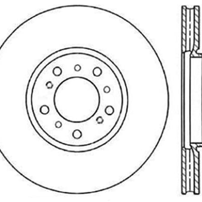StopTech Power Slot BMW (E46) Front Left Cryo Slotted Rotor