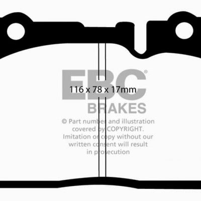 EBC 95-00 Lexus LS400 4.0 Redstuff Front Brake Pads
