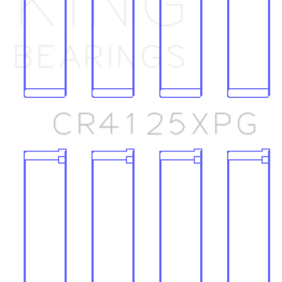 King Subaru EJ20/EJ22/EJ25 (Suites 52mm Journal Size) (Size STDX) Tri-Metal Perf Rod Bearing Set