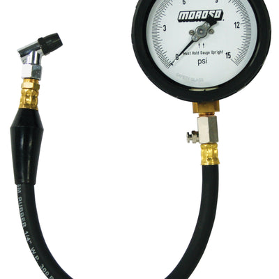 Moroso Tire Pressure Gauge 0-15psi - 4in Display - 1/2 Percent Accuracy