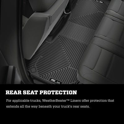 Husky Liners 08-21 Nissan Frontier Crew Cab Pickup WeatherBeater 2nd Seat Floor Liner - Black