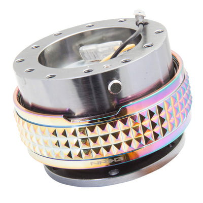 NRG Quick Release Kit - Pyramid Edition - Gunmetal Body / Neochrome Pyramid Ring