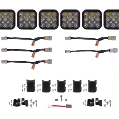 Diode Dynamics SS5 Pro Universal CrossLink 6-Pod Lightbar - White Driving