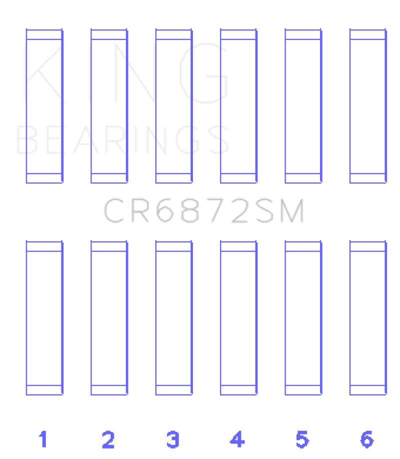 King Engine Bearings Toyota 1GR-FE (Size +.50mm) Connecting Rod Bearing Set