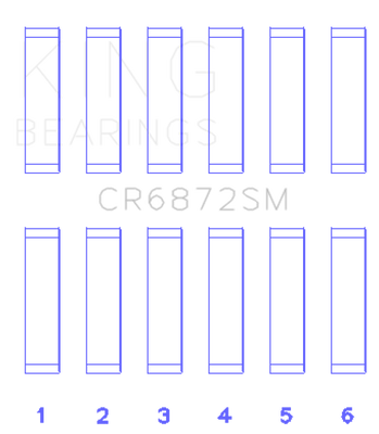 King Engine Bearings Toyota 1GR-FE (Size +.50mm) Connecting Rod Bearing Set